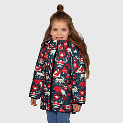 Куртка зимняя для девочки Канада, цвет: 3D-светло-серый — фото 2