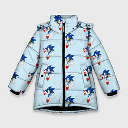 Куртка зимняя для девочки Sonics dance, цвет: 3D-черный