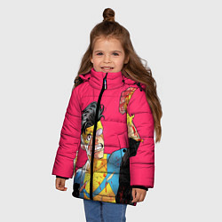 Куртка зимняя для девочки Неуязвимый, цвет: 3D-черный — фото 2