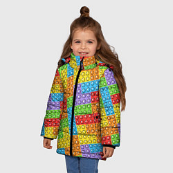 Куртка зимняя для девочки POP IT SIMPLE DIMPLE, цвет: 3D-черный — фото 2