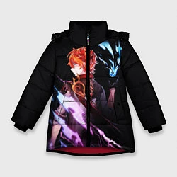Куртка зимняя для девочки ТАРТАЛЬЯ - GENSHIN IMPACT NEON, цвет: 3D-красный