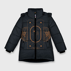 Куртка зимняя для девочки MOONLIGHT СВЕТИ КАК ЛУНА, цвет: 3D-черный