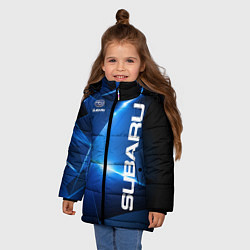 Куртка зимняя для девочки Subaru цвета 3D-черный — фото 2