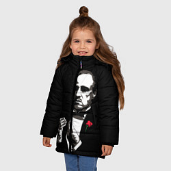 Куртка зимняя для девочки Крёстный Отец The Godfather, цвет: 3D-красный — фото 2
