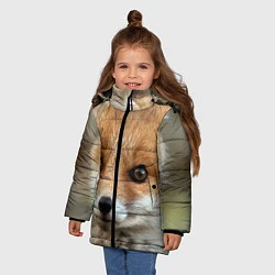 Куртка зимняя для девочки Миленький лисенок, цвет: 3D-черный — фото 2