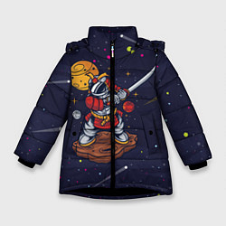 Зимняя куртка для девочки Космический самурай