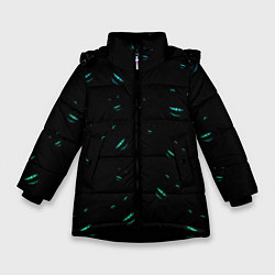 Куртка зимняя для девочки Smile in the dark, цвет: 3D-черный