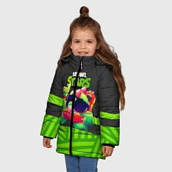 Куртка зимняя для девочки Плохиш Базз Buzz Brawl Stars, цвет: 3D-черный — фото 2