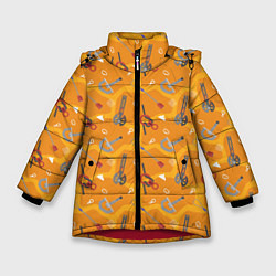 Куртка зимняя для девочки Снаряжение Альпиниста, цвет: 3D-красный