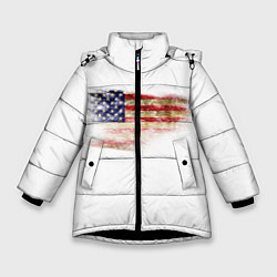 Куртка зимняя для девочки USA, цвет: 3D-черный