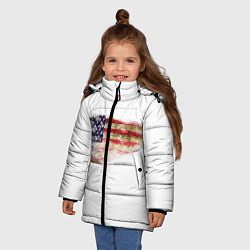 Куртка зимняя для девочки USA, цвет: 3D-черный — фото 2