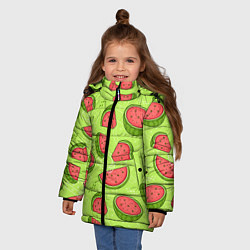 Куртка зимняя для девочки Арбузный фреш, цвет: 3D-красный — фото 2