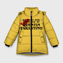 Куртка зимняя для девочки Quentin Tarantino, цвет: 3D-светло-серый