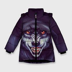 Куртка зимняя для девочки СЕРЫЙ ВОЛК 3D, цвет: 3D-черный