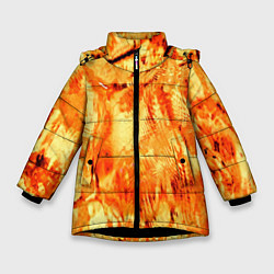 Куртка зимняя для девочки Жаркая Пустыня, цвет: 3D-черный