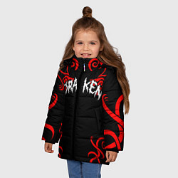 Куртка зимняя для девочки КЭН РЮГУДЗИ ДРАКЕН, цвет: 3D-черный — фото 2
