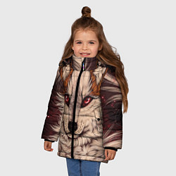 Куртка зимняя для девочки Красивая Волчица, цвет: 3D-черный — фото 2