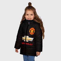 Куртка зимняя для девочки Манчестер сила, цвет: 3D-красный — фото 2