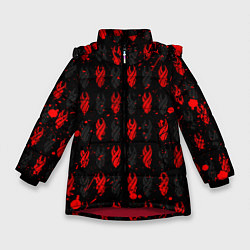 Куртка зимняя для девочки DEAD SPACE МЁРТВЫЙ КОСМОС, цвет: 3D-красный
