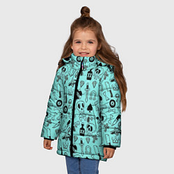 Куртка зимняя для девочки SkullS, цвет: 3D-черный — фото 2