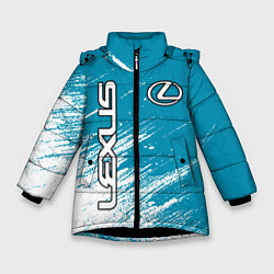Куртка зимняя для девочки Лексус Lexus, цвет: 3D-черный