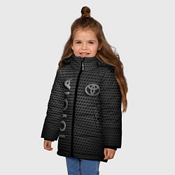 Куртка зимняя для девочки TOYOTA STEEL HONEYCOMBS, цвет: 3D-светло-серый — фото 2