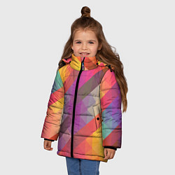 Куртка зимняя для девочки Vivid gradient, цвет: 3D-светло-серый — фото 2