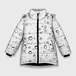 Куртка зимняя для девочки Утренний дождь, цвет: 3D-черный