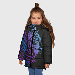 Куртка зимняя для девочки Tiger Neon, цвет: 3D-светло-серый — фото 2