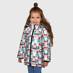 Куртка зимняя для девочки Дедушки Морозы, цвет: 3D-черный — фото 2