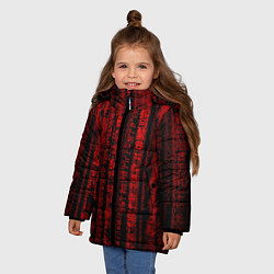 Куртка зимняя для девочки КРАСНАЯ МАТРИЦА, цвет: 3D-черный — фото 2