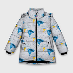 Куртка зимняя для девочки Вихрь - ураган, цвет: 3D-черный
