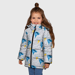Куртка зимняя для девочки Вихрь - ураган, цвет: 3D-черный — фото 2