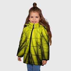Куртка зимняя для девочки Абстракция 535, цвет: 3D-черный — фото 2