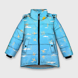 Куртка зимняя для девочки Мое путешествие, цвет: 3D-светло-серый