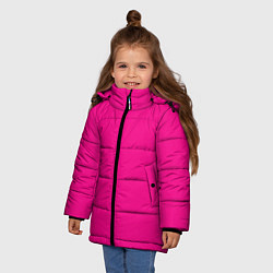 Куртка зимняя для девочки Форма стражника из Игры в кальмара, цвет: 3D-черный — фото 2