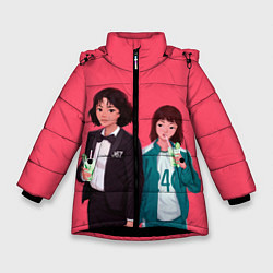 Куртка зимняя для девочки Милахи 067 и 240, цвет: 3D-черный