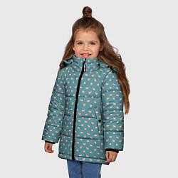 Куртка зимняя для девочки Паттерн хомячков, цвет: 3D-красный — фото 2