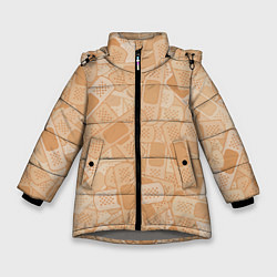 Куртка зимняя для девочки Просто пластыри, цвет: 3D-светло-серый