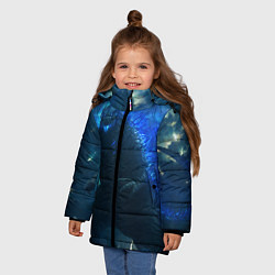 Куртка зимняя для девочки ГОДЗИЛЛА В МОРЕ, цвет: 3D-светло-серый — фото 2