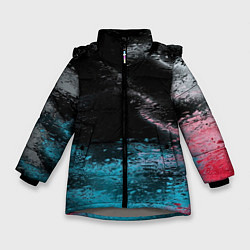 Куртка зимняя для девочки Распад красок, цвет: 3D-светло-серый