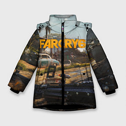 Куртка зимняя для девочки Far Cry 6 game art, цвет: 3D-черный