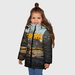 Куртка зимняя для девочки Far Cry 6 game art, цвет: 3D-светло-серый — фото 2