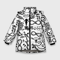 Куртка зимняя для девочки ТОКИЙСКИЕ МСТИТЕЛИ ЛОГОБОМБИНГ, цвет: 3D-светло-серый
