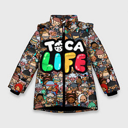 Куртка зимняя для девочки Toca Life, цвет: 3D-черный