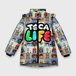 Куртка зимняя для девочки Toca Life, цвет: 3D-светло-серый