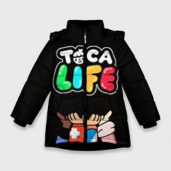 Куртка зимняя для девочки Toca Life: Friends, цвет: 3D-черный