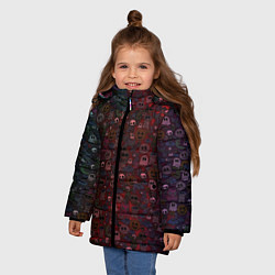 Куртка зимняя для девочки Большой хэллоуин, цвет: 3D-черный — фото 2