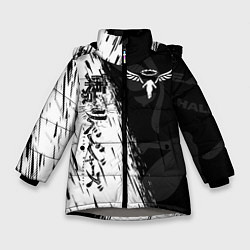 Куртка зимняя для девочки ТОКИЙСКИЕ МСТИТЕЛИ WALHALLA КЛАН, цвет: 3D-светло-серый
