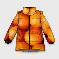 Куртка зимняя для девочки Мандаринчик чик, цвет: 3D-светло-серый